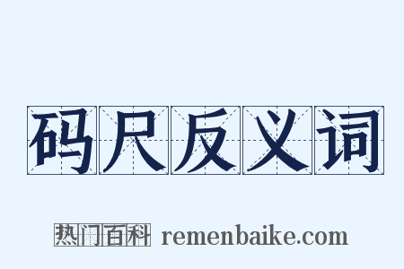 码尺反义词是什么意思的图片